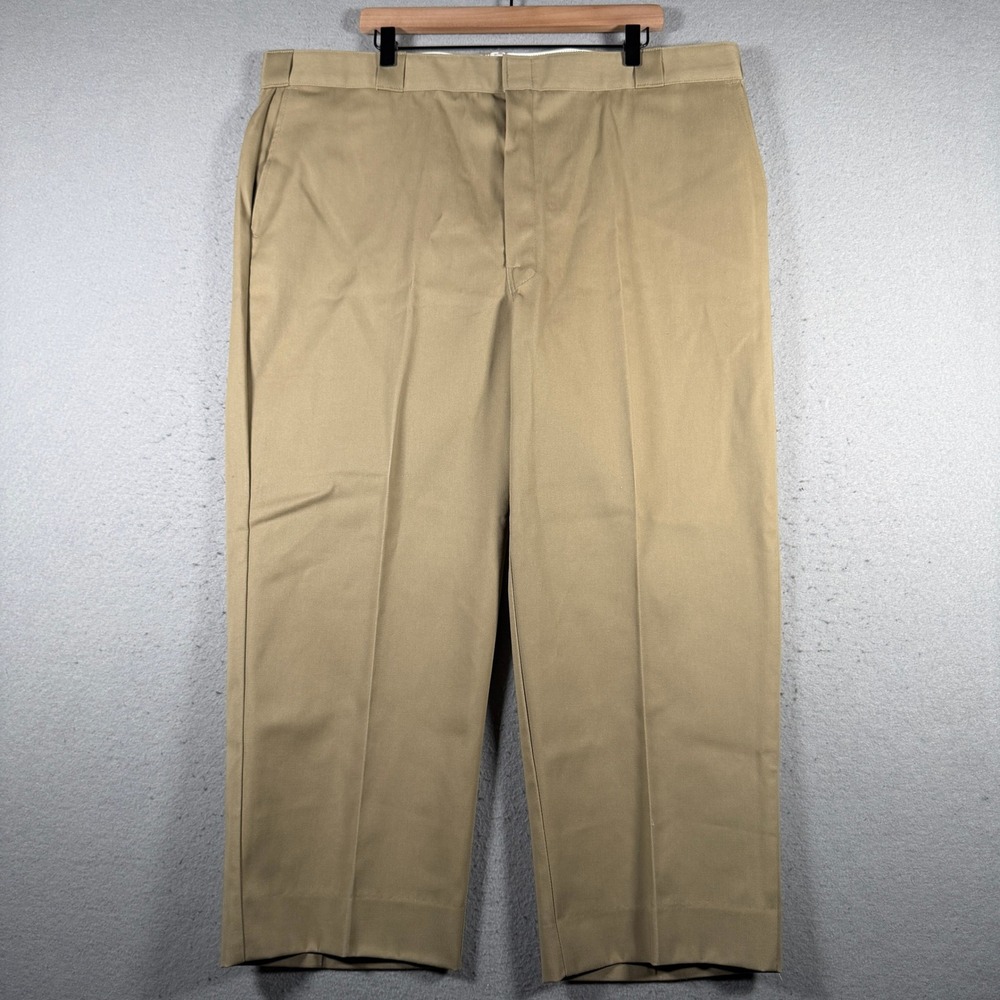 Dickies 874 Mens 44x30 Khaki Tan Work Pants Made in USA‎ Vintage Straight Leg